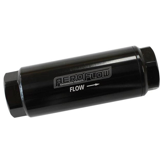 Aeroflow AF66-2042BLK-40 Pro Filter 40 Micron Black Female -8 ORB 1.25"x3.5"