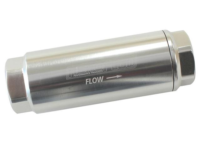 Aeroflow AF66-2042S-10 Pro Filter 10 Micron Silver Female -8 ORB 1.25"x3.5"