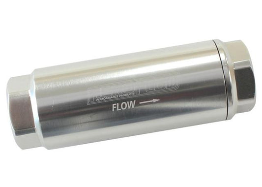 Aeroflow AF66-2042S-10 Pro Filter 10 Micron Silver Female -8 ORB 1.25"x3.5"