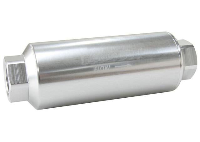 Aeroflow AF66-2043S-10 Pro Filter 10 Micron Silver Female -12 ORB 2.4"x7"
