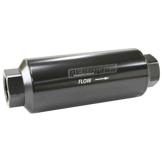 Aeroflow AF66-2044BLK-10 Pro Filter 10 Micron Black Female -12ORB 2"x5.5"