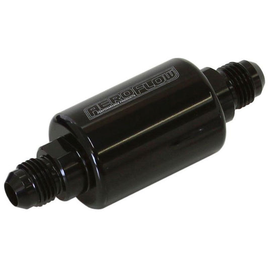 Aeroflow AF66-2052BLK Filter 40 Micron Black -6AN 1.25"x3"