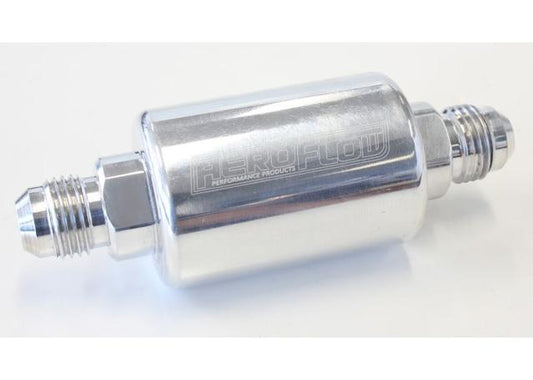Aeroflow AF66-2052P Filter 40 Micron Polished-6AN 1.25"x3"