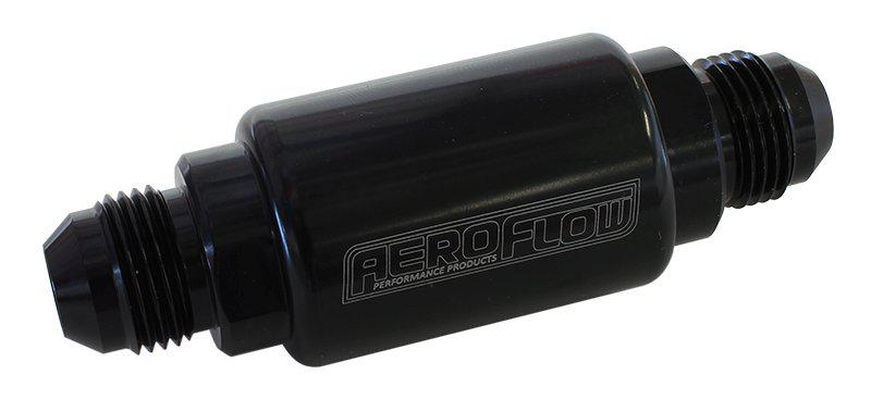 Aeroflow AF66-2053BLK Filter 40 Micron Black -8AN 1.25"x3"