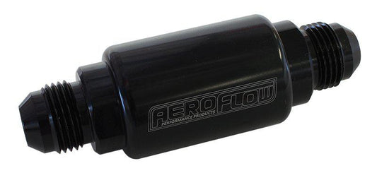 Aeroflow AF66-2053BLK Filter 40 Micron Black -8AN 1.25"x3"