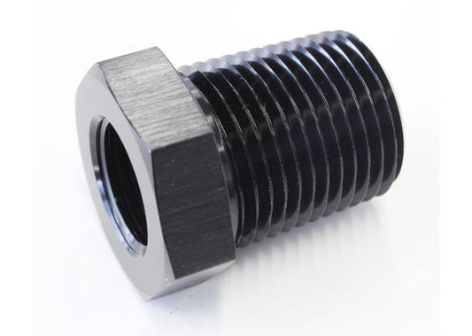 Aeroflow AF660-08BLK Temperature Probe Adapter Black 1/2" Male 5/8" Female