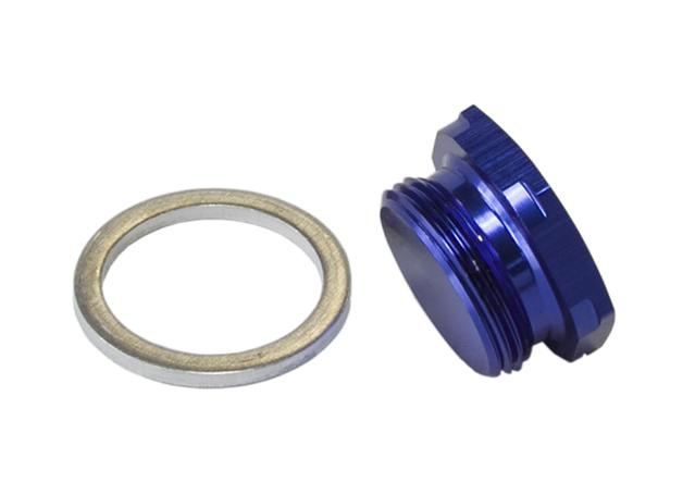 Aeroflow AF700-00 Holley Inlet Bowl Blank Plug Blue 7/8" X 20 Plug / Blank