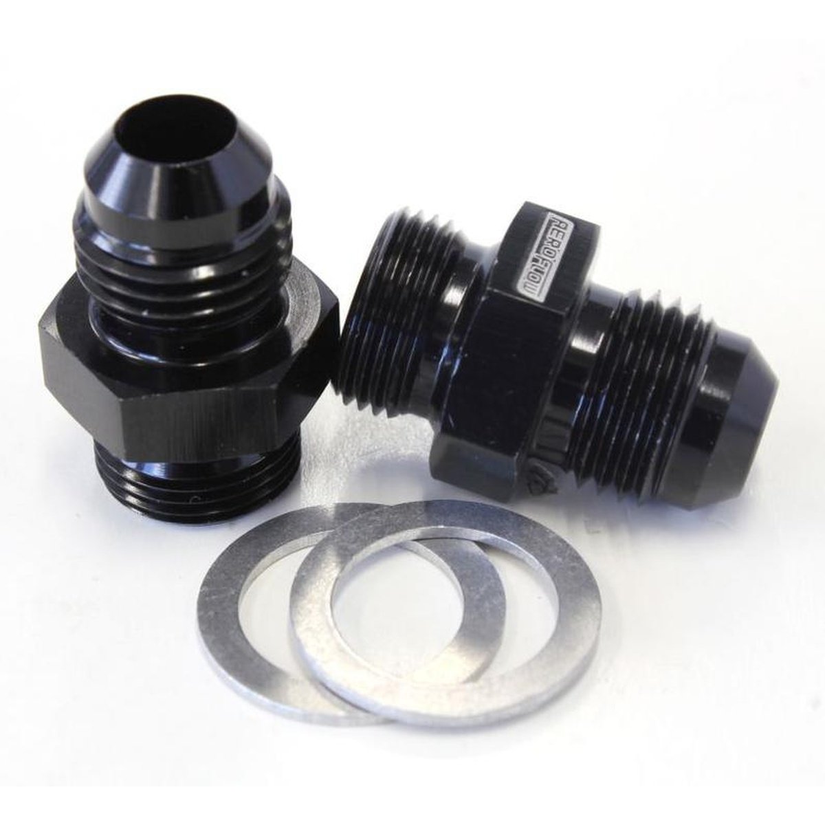 Aeroflow AF701-06BLK Bg / Demon Inlet Fitting -6AN Black 9/16" X 24 To -6AN Short