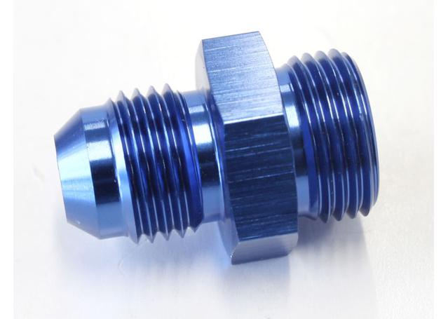 Aeroflow AF706-06 Carter/Edelbrock Fitting -6 Blue 5/8" X 20 To -6an