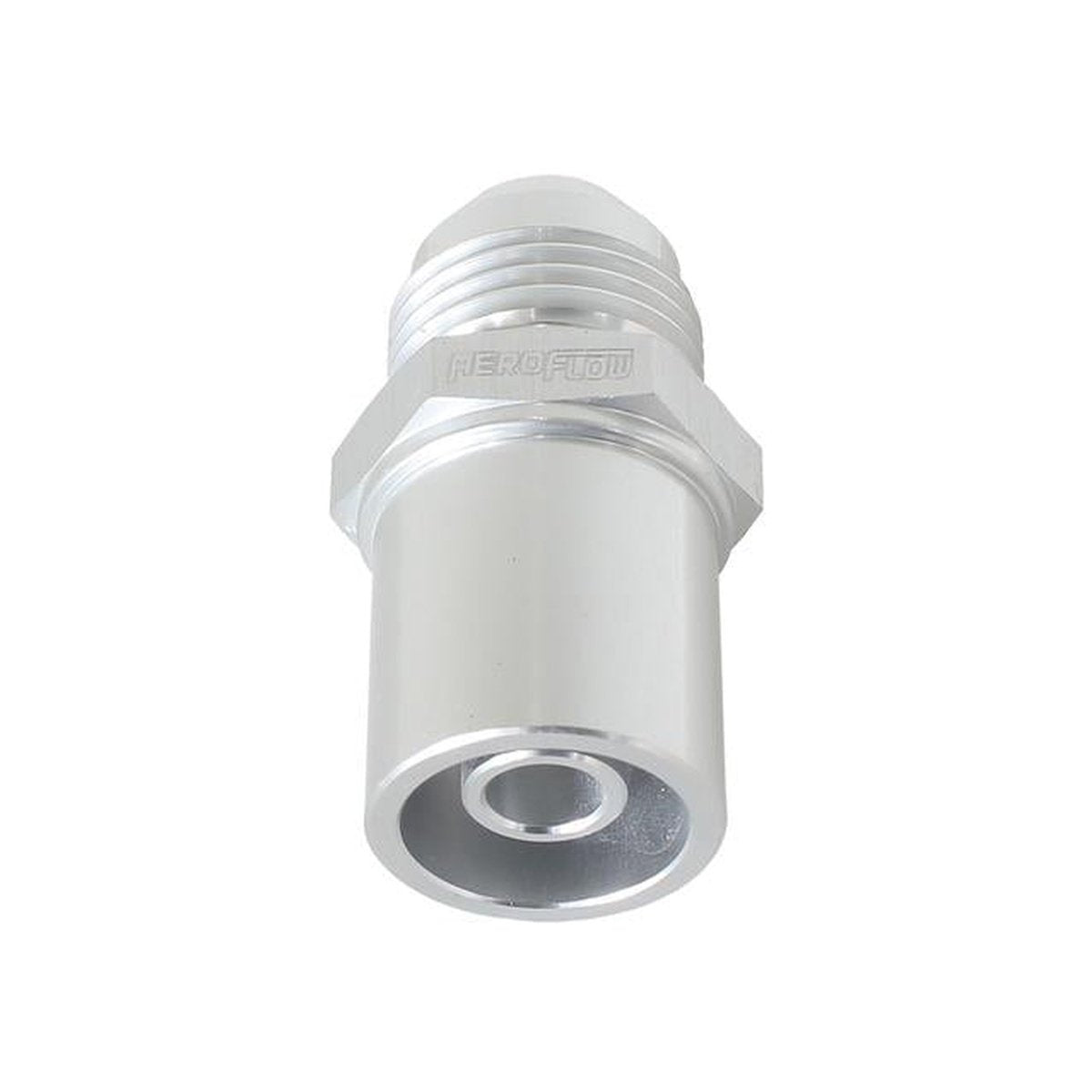 Aeroflow AF708-08FS Push In Cover Breather Adaptertor -8AN Silver Fits Ford BA BF FG Front