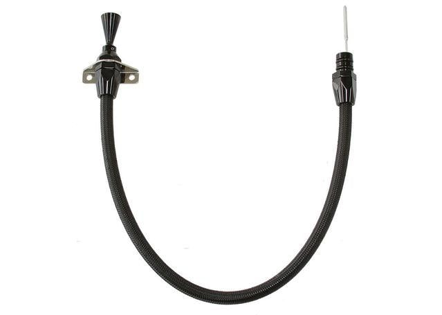 Aeroflow AF72-2501BLK Trans Dip Stick Firewall Mount Black Finish Fits GM Powerglide