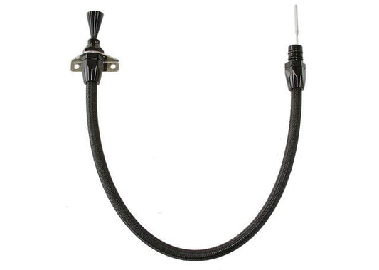 Aeroflow AF72-2501BLK Trans Dip Stick Firewall Mount Black Finish Fits GM Powerglide