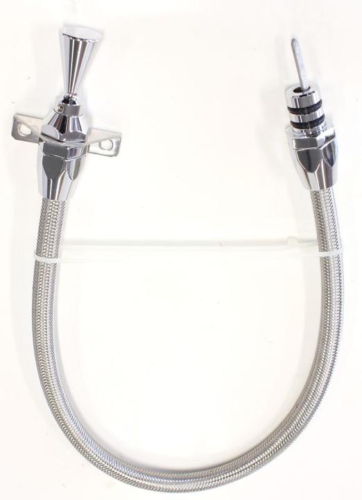 Aeroflow AF72-2500 Trans Dipstick Firewall Mount Chrome Finish Fits GM TH350 400