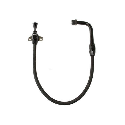 Aeroflow AF72-2503BLK Trans Dipstick In PAN Firewall Mount Black S/S Suits Ford C4