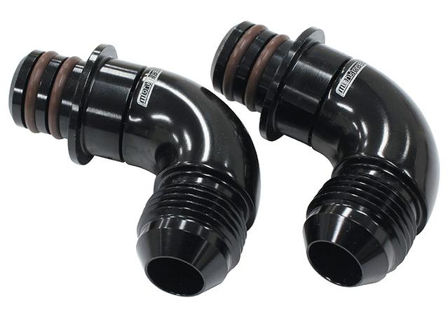 Aeroflow AF72-5050 Trans Cooler Port Fittings Full Flow -8AN Suits Ford ZA ZF6HP26