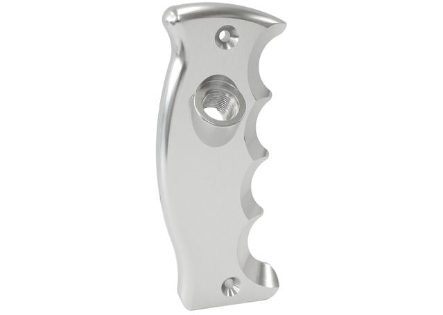 Aeroflow Button Pistol Grip Side Plate Passenger Handle Silver