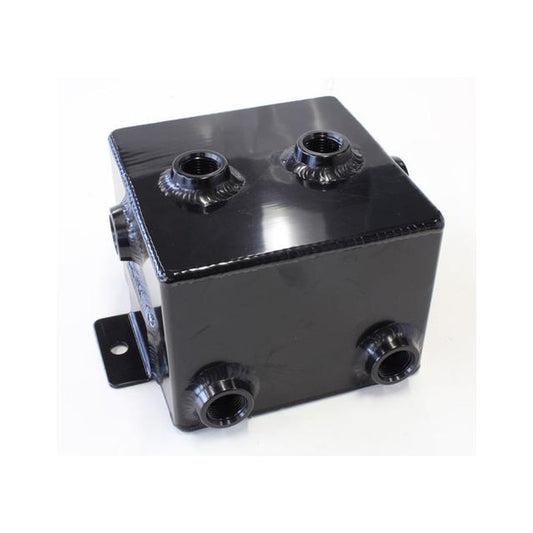 Aeroflow AF77-1010BLK Fabricated Alloy Tank 1L X 6 -8 ORB Black With Mount Tabs