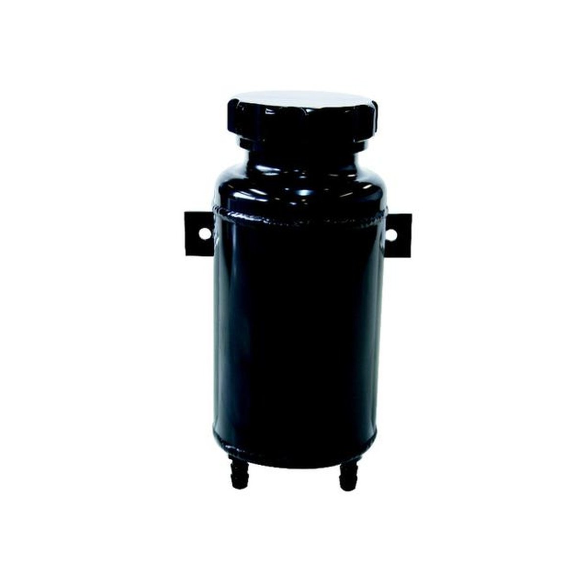 Aeroflow AF77-1015BLK Universal Radiator Overflow Tank 8" X 3.5" -4 ORB Black