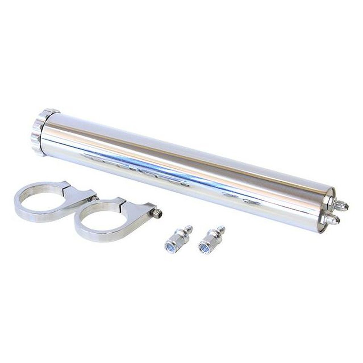 Aeroflow AF77-1021 Polished Billet Overflow Tank Billet Brackets,Fittings Inc
