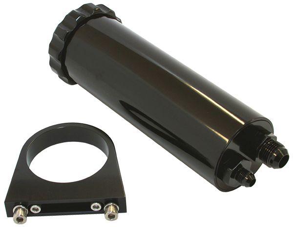 Aeroflow AF77-1027BLK Black Billet Power Steer Tank, Billet Brackets -10,-6