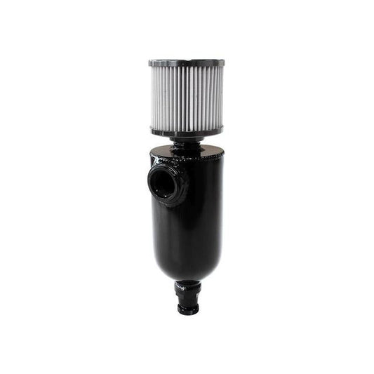 Aeroflow AF77-1028BLK Universal Breather Tank -12ORB 6.5X3.5" S/S Billet Breather