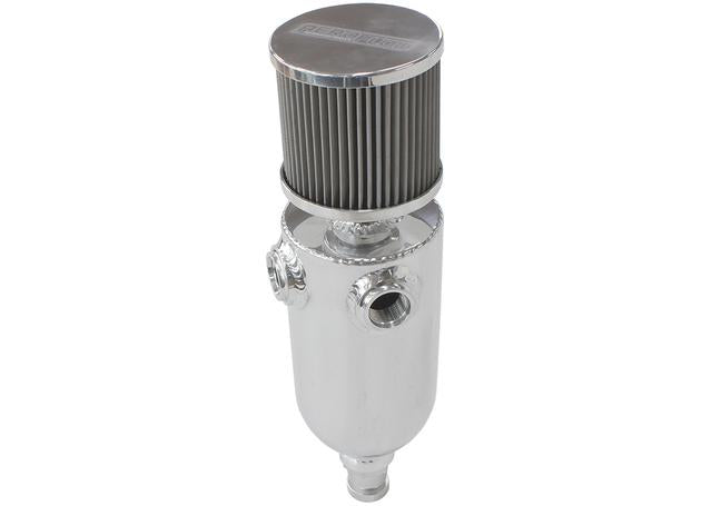 Aeroflow AF77-1030 Universal Breat Tank 2X -8ORB 6.5X3.5" S/S Billet Breather