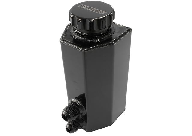 Aeroflow Universal Power Steer Tank With Baffle -8AN & -10AN Black