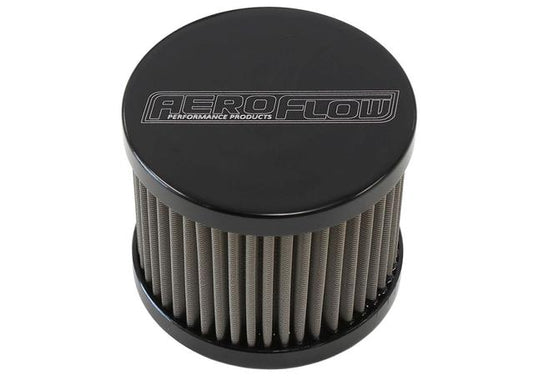 Aeroflow AF77-1002BLK Universal Breather Tank -8AN S/S Billet Breather