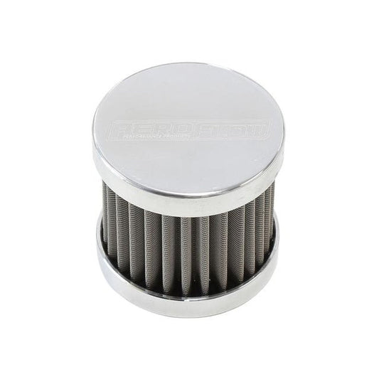 Aeroflow AF77-2003 -6AN S/S Billet Breather With Female -6AN Re-Usable