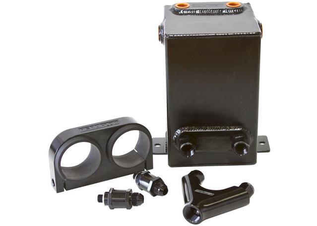 Aeroflow AF77-2044BLK Dual Fuel Pump Surge Tank Kit Black 3.1L Capacity
