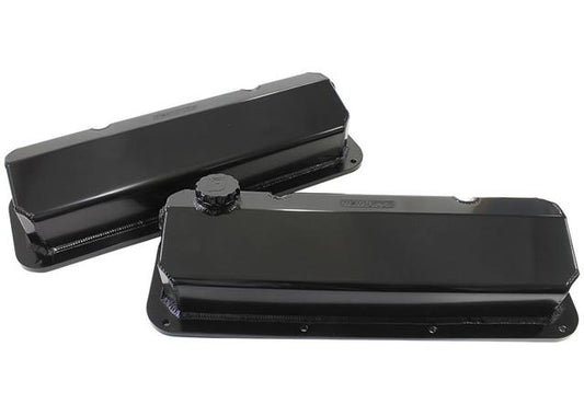 Aeroflow AF77-5001BLK-12 Fabricated Valve Covers Black Suits Ford 302-351C -12orb