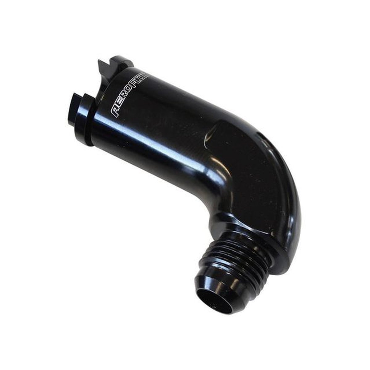 Aeroflow AF803-01BLK 90Deg Push On Fuel Fitting 5/16 Return Side -6AN Fits Chev LS1 LT1