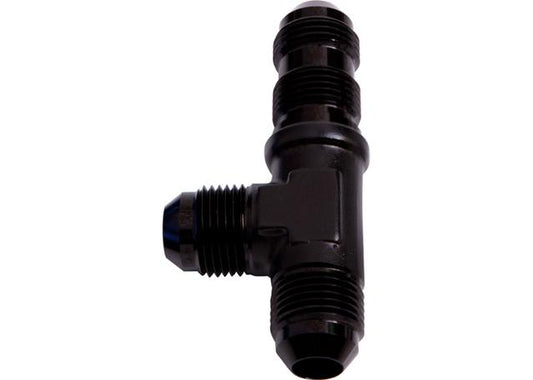 Aeroflow AF804-08BLK Male -8AN Tee Bulkhead On Run Black Male -8An, Nut Seperate AF804-08BLK
