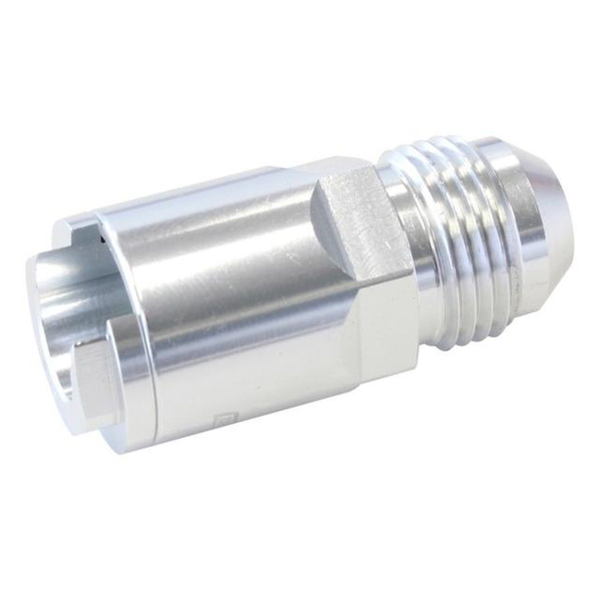 Aeroflow AF808-03S Push On Fuel Fitting 3/8 Hose To -8AN Silver Fits Chev LS1 LT1