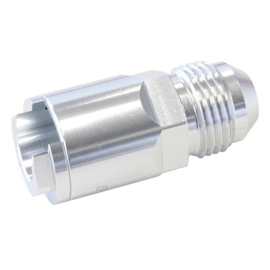 Aeroflow AF808-03S Push On Fuel Fitting 3/8 Hose To -8AN Silver Fits Chev LS1 LT1