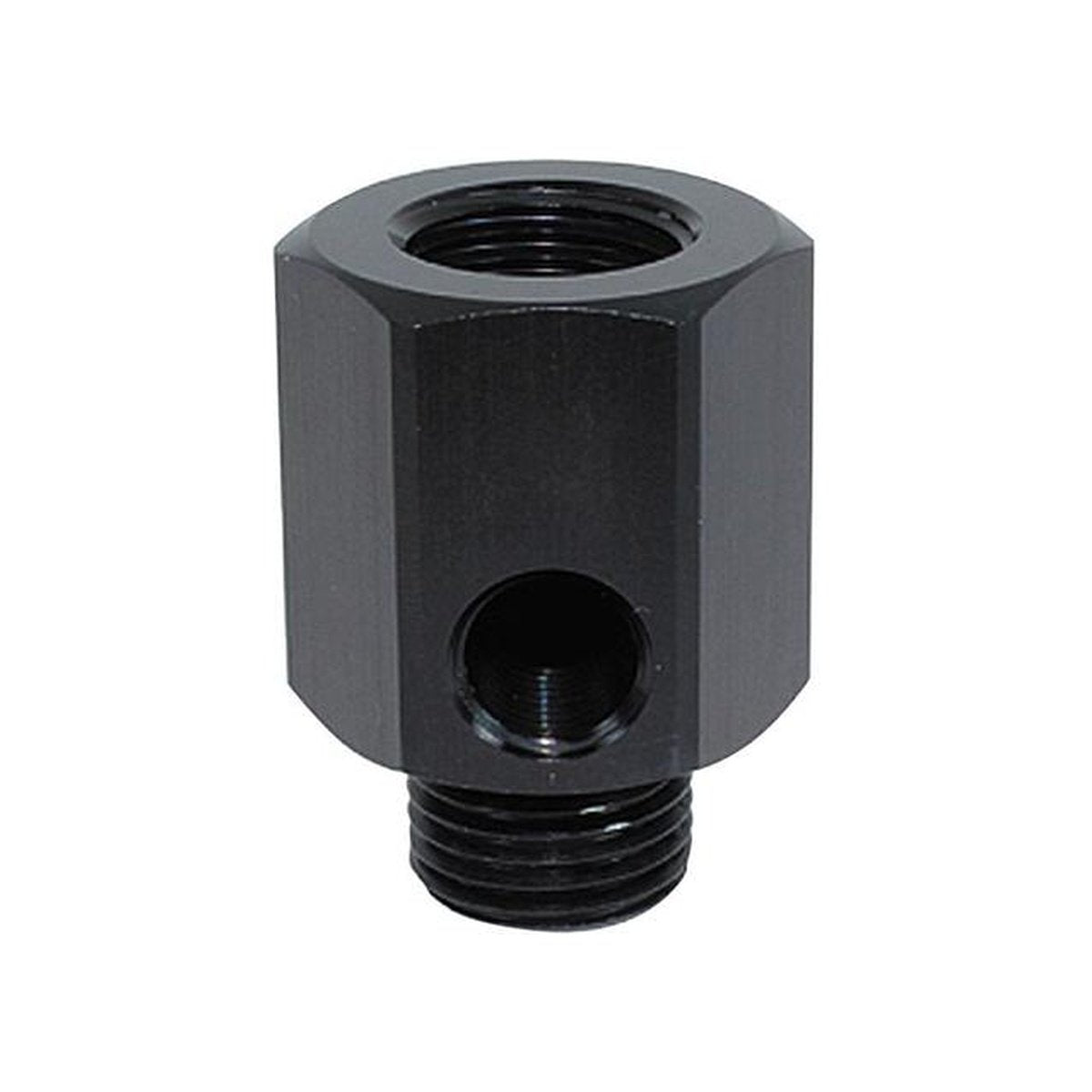 Aeroflow AF810-M12-02BLK M12 X 1.5 Extension With 1/8" Npt Port Black