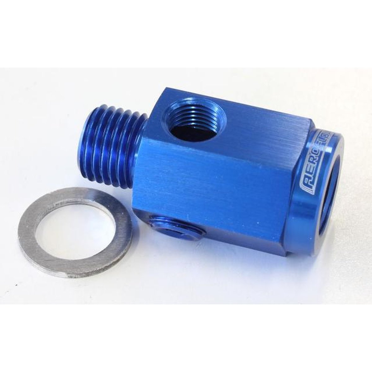 Aeroflow AF810-M14-02 M14 X 1.5 Extension With 1/8" Npt Port Blue