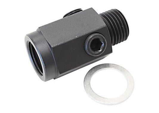 Aeroflow M16 X 1.5 Extension With 1/8" Npt Port Steel Black