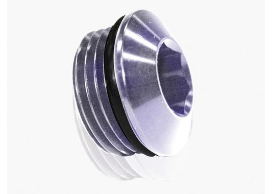 Aeroflow AF813-04S ORB Slimline Port Plug -4AN Silver Finish
