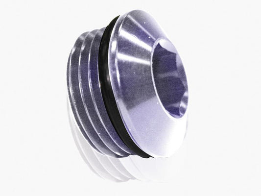 Aeroflow AF813-10S ORB Slimline Port Plug -10AN Silver Finish