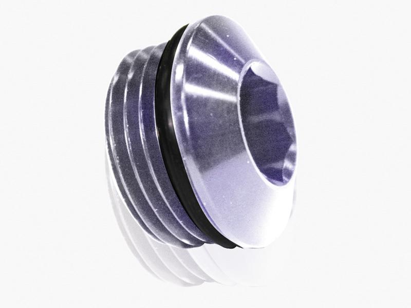 Aeroflow AF813-08S ORB Slimline Port Plug -8AN Silver Finish