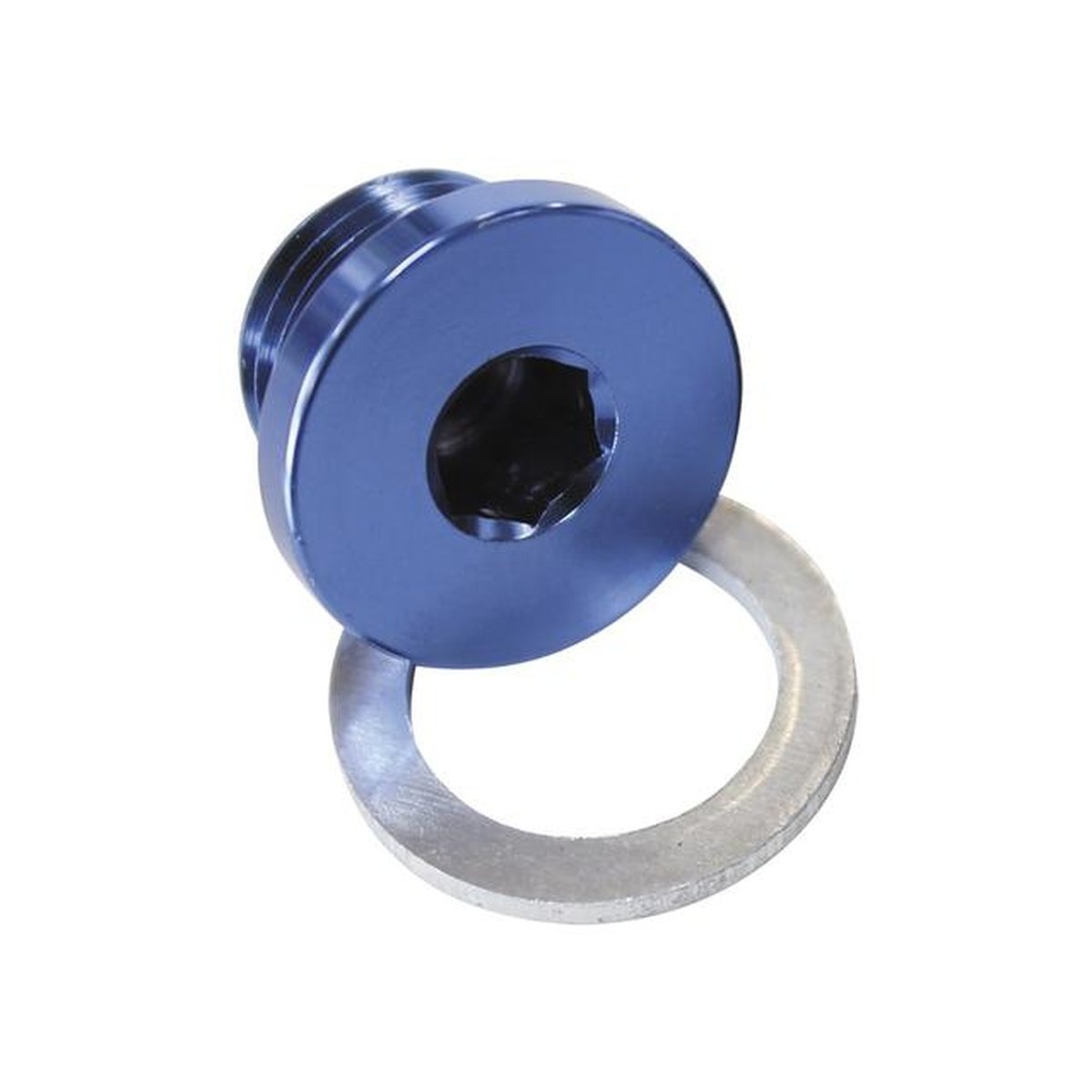 Aeroflow AF814-M12 Metric Port Plug M12 X 1.5 Blue Low Profile Hex Plug