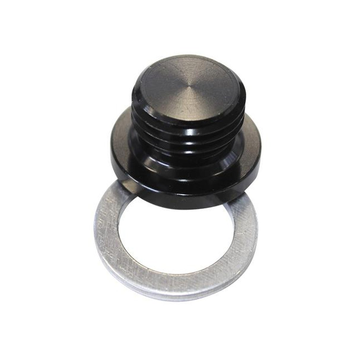 Aeroflow AF814-M10-02BLK Metric Port Plug M10 X 1.25 Black Low Profile Hex Plug