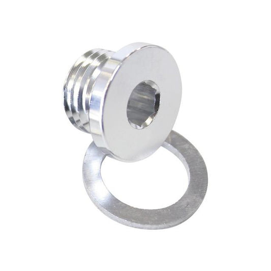 Aeroflow AF814-M12S Metric Port Plug M12 X 1.5 Silver Low Profile Hex Plug
