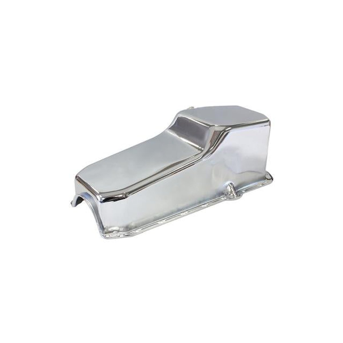 Aeroflow Steel Stock Oil PAN Chrome RH/Side Dipstick Rear Sump Fits SBC