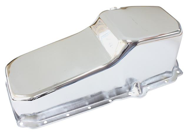 Aeroflow AF82-9414C Stock Oil PAN Suits SBC Late 86 On Rh/Side Dipstick Chrome