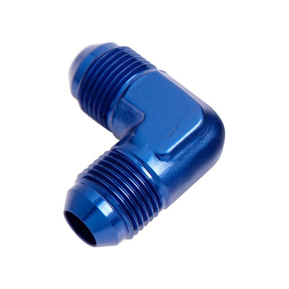 Aeroflow AF821-06 Male Flare Union 90Deg -6AN Blue Male To Male 90Deg