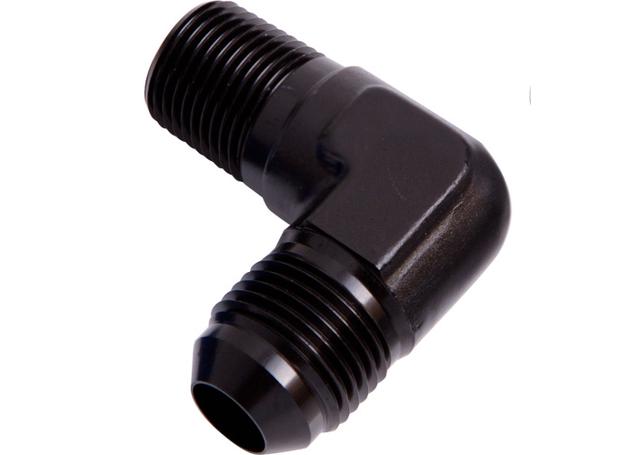 Aeroflow AF822-04BLK Male 90Deg 1/8" Npt To -4AN Black