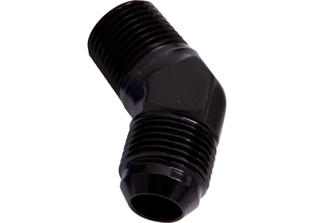 Aeroflow AF823-04BLK Male 45Deg 1/8" Npt To -4AN Black