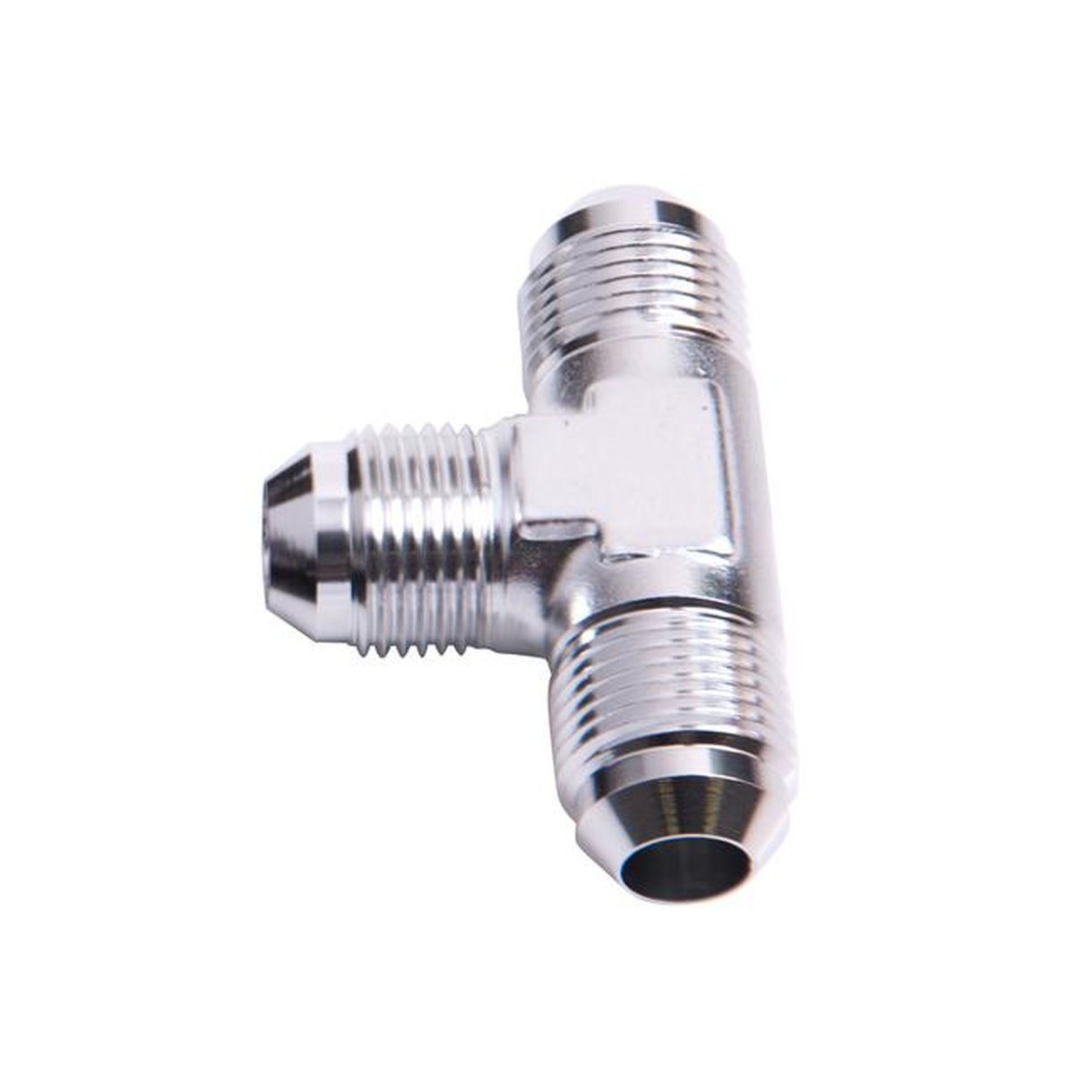 Aeroflow AF824-03S Male Flare Tee -3AN Silver All Sides Male AN AF824-03S